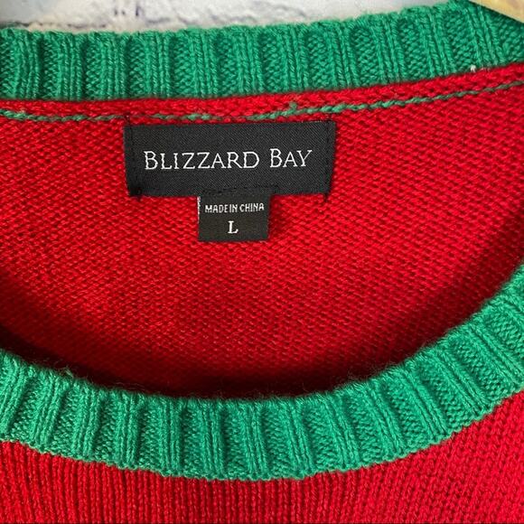 Blizzard Bay  Woman's SHEEP Ugly Christmas Sweater Large "SANTA IS MY BAAAE " - Picture 3 of 5